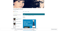 Desktop Screenshot of morningdewdrops.wordpress.com