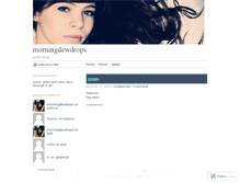 Tablet Screenshot of morningdewdrops.wordpress.com