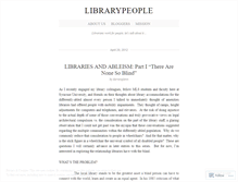 Tablet Screenshot of librarypeople.wordpress.com