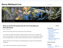 Tablet Screenshot of dannywahlquistlive.wordpress.com