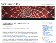 Tablet Screenshot of lightyearpower.wordpress.com