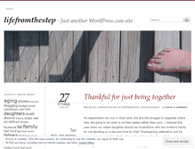 Tablet Screenshot of lifefromthestep.wordpress.com