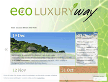 Tablet Screenshot of ecoluxuryway.wordpress.com