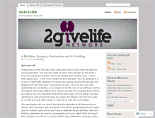 Tablet Screenshot of 2givelife.wordpress.com