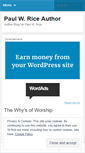 Mobile Screenshot of paulwriceauthor.wordpress.com