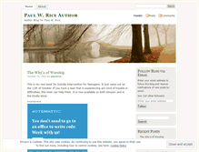 Tablet Screenshot of paulwriceauthor.wordpress.com