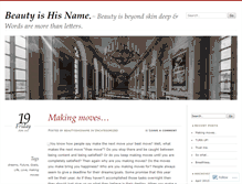 Tablet Screenshot of beautyishisname.wordpress.com