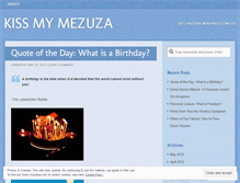 Tablet Screenshot of kissmymezuza.wordpress.com