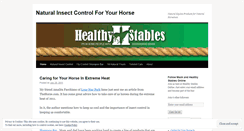 Desktop Screenshot of healthystables.wordpress.com
