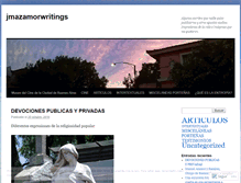 Tablet Screenshot of jmazamorwritings.wordpress.com