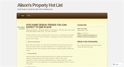 Desktop Screenshot of alisonisrealestate.wordpress.com