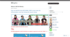 Desktop Screenshot of bigbanglyrics.wordpress.com