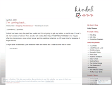 Tablet Screenshot of kindelann.wordpress.com