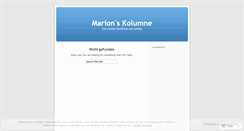 Desktop Screenshot of marionskolumne.wordpress.com