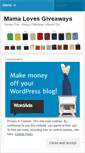 Mobile Screenshot of mamalovesgiveaways.wordpress.com