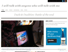 Tablet Screenshot of iwilltalkwithanyone.wordpress.com