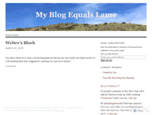 Tablet Screenshot of myblogequalslame.wordpress.com