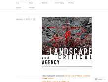 Tablet Screenshot of landscapeandagency.wordpress.com