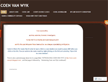 Tablet Screenshot of coenvanwyk.wordpress.com