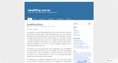 Desktop Screenshot of deadliftblog.wordpress.com