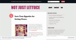 Desktop Screenshot of notjustlettuceblog.wordpress.com