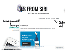Tablet Screenshot of liesfromsiri.wordpress.com
