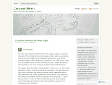 Tablet Screenshot of calgarymusic.wordpress.com