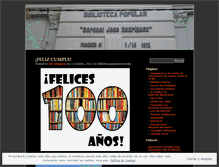 Tablet Screenshot of bibliotecacoroneljoserodriguez.wordpress.com