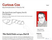 Tablet Screenshot of curiouscox.wordpress.com