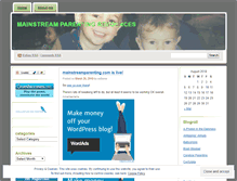 Tablet Screenshot of mainstreamparenting.wordpress.com