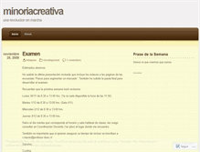Tablet Screenshot of minoriacreativa.wordpress.com