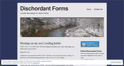 Desktop Screenshot of dischordantforms.wordpress.com