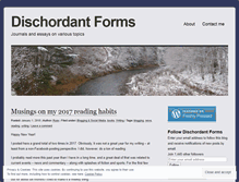 Tablet Screenshot of dischordantforms.wordpress.com