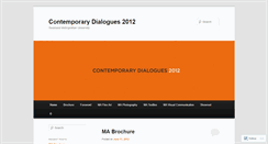 Desktop Screenshot of contemporarydialogues.wordpress.com