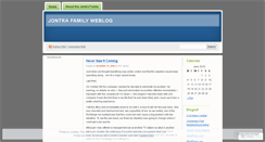 Desktop Screenshot of jontrafamily.wordpress.com