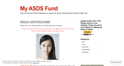 Desktop Screenshot of myasdsfund.wordpress.com