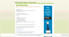 Desktop Screenshot of multiplicationtable.wordpress.com