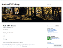 Tablet Screenshot of koriartsyouthempoweringyouth.wordpress.com