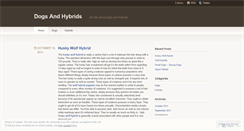 Desktop Screenshot of dogsandhybrids.wordpress.com