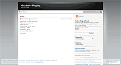 Desktop Screenshot of metaactive.wordpress.com