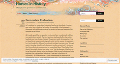 Desktop Screenshot of horsesinhistory.wordpress.com