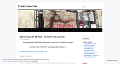 Desktop Screenshot of ecoleleverrier.wordpress.com