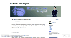 Desktop Screenshot of brazilianlawinenglish.wordpress.com