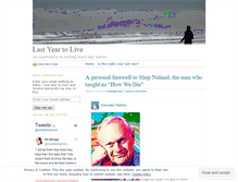 Tablet Screenshot of lastyeartolive.wordpress.com