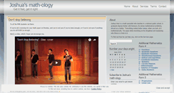 Desktop Screenshot of joshuamatics.wordpress.com