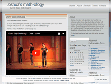 Tablet Screenshot of joshuamatics.wordpress.com