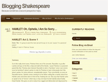 Tablet Screenshot of blogshakespeare.wordpress.com