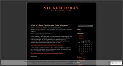 Desktop Screenshot of nickedtoday.wordpress.com