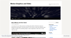 Desktop Screenshot of motiongraphicsandvideo.wordpress.com
