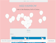 Tablet Screenshot of mizzrainbow.wordpress.com